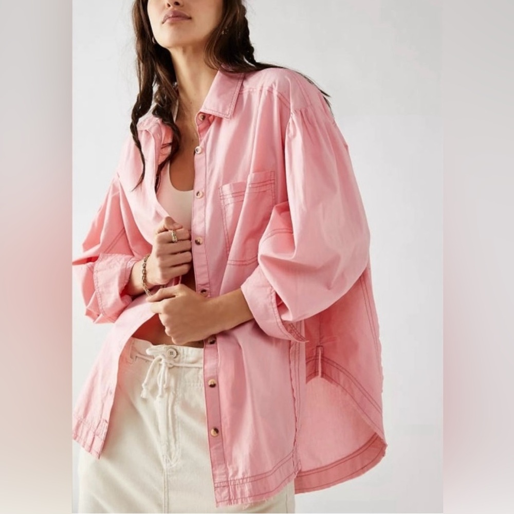 We the Free Happy Hour Poplin Top